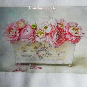 APPLIQUE TRANSFERT. Splendide transfert 210; bouquets de fleurs en jardinière
