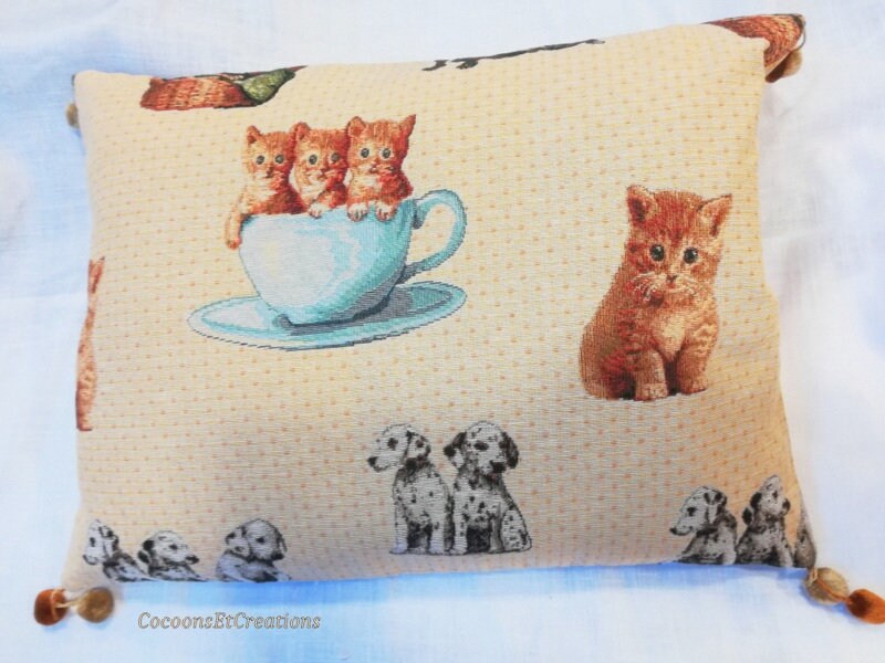 Housse de Coussin; Style Animaux. Adorables Chats et Chiens