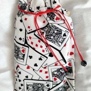 Pochette doublée; pour jeux de cartes ou autres.... tissu fantaisie. AQ28