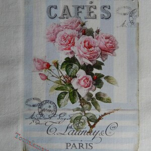 TRASFERIMENTO. Elegante transfer 217, etichetta rose stile shabby