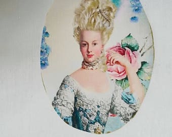 Transfert 0025 Belle dame style Marie Antoinette