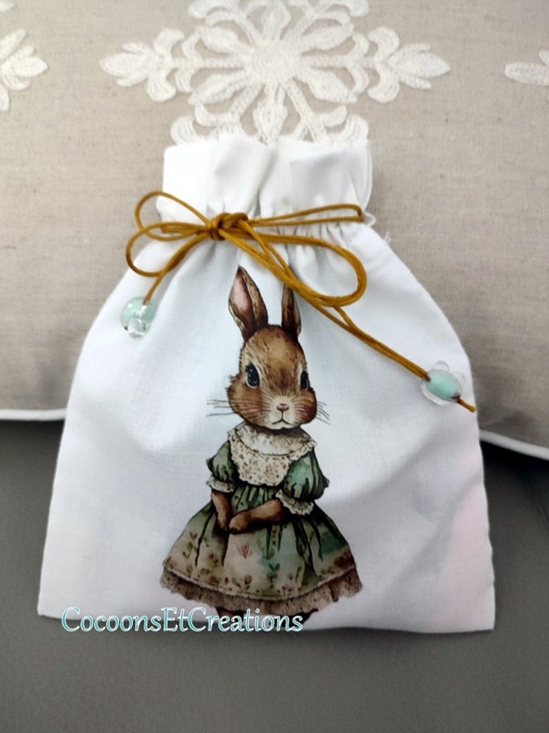 Geschenktüte für Ostern, Pessach, Geburtstag... Geschenktüte, aus schickem Baumwollstoff A33 Bild 7