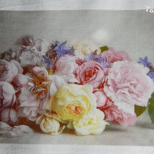 TRANSFERT. Magnifique transfert 207 bouquet de fleurs style jardinière