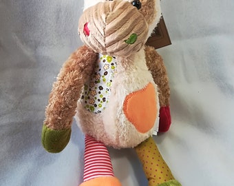 Super amie des enfants. Peluche, Doudou, petite vache fantaisie, multicolore