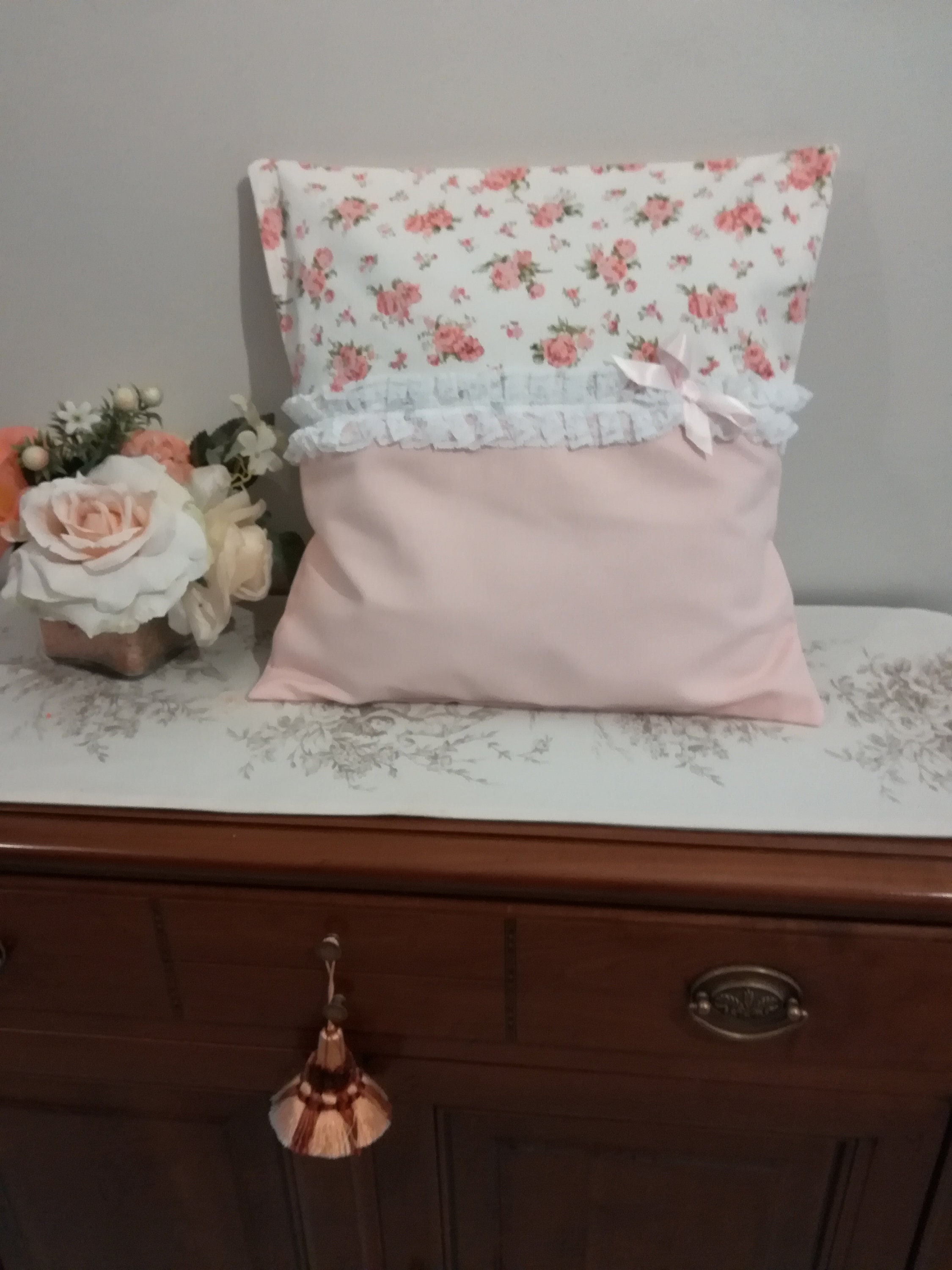 Originale Housse de Coussin, Style Shabby Chic 0327