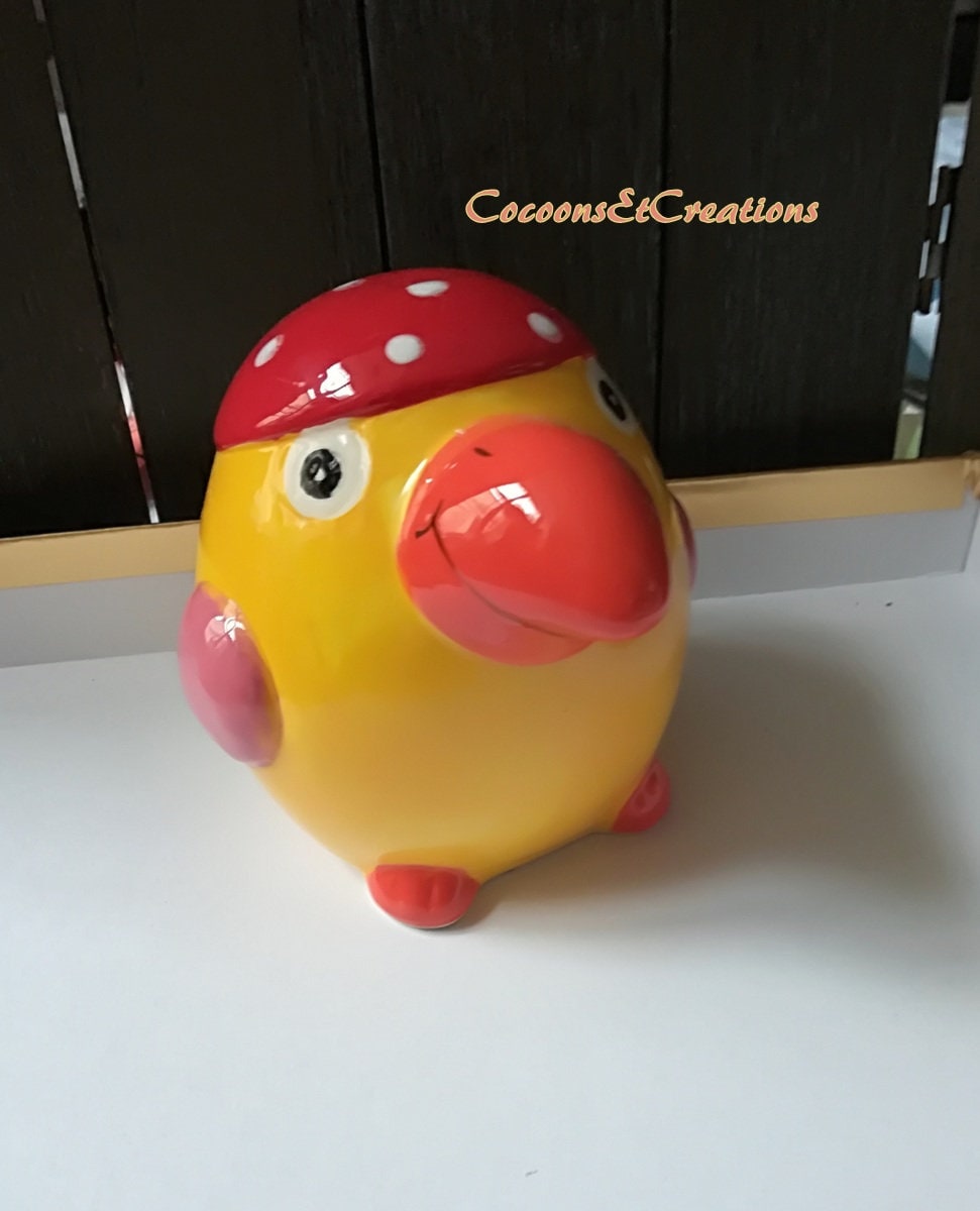 Tirelire Humoristique en Forme de Perroquet