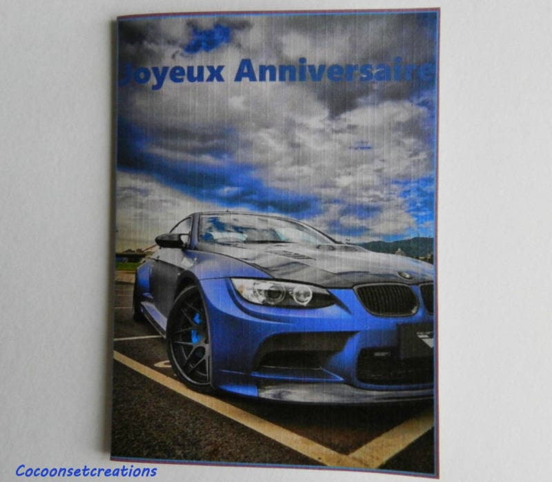 Greeting Card05 Birthday Card Bmw Lovers Handmade Etsy Israel