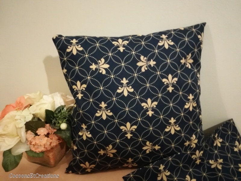 Housse de Coussin; Style Royal' avec Ses Fleurs Lys