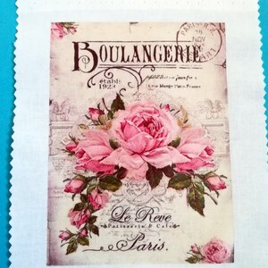 Au choix; transfert 74. transfert  sur tissu:  Maison Pinatel, romantique style shabby