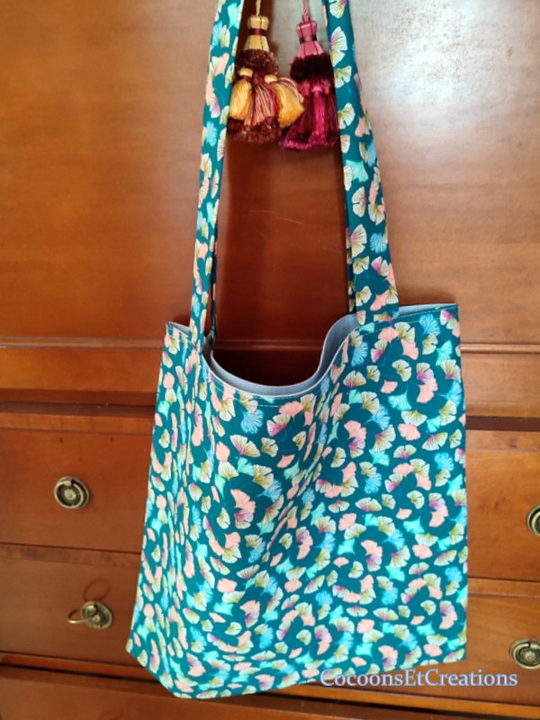 Trendy Large Cotton Fabric Handbag