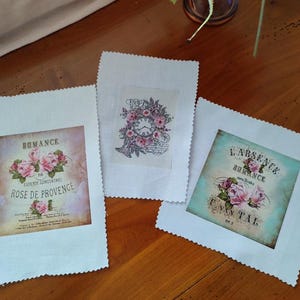 Lot de 3 appliqués transferts sur tissu