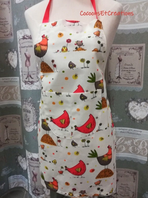 Tablier Enfant. Tites Poule à La Ferme