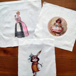 Lot de 3 appliqués transferts sur tissu