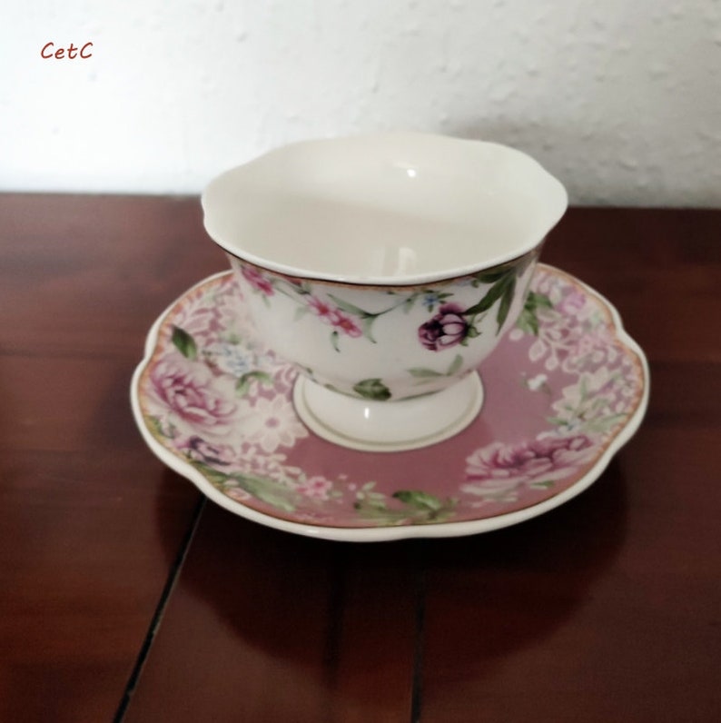 Tasse à thé style anglais élégante et chic 1439 image 4