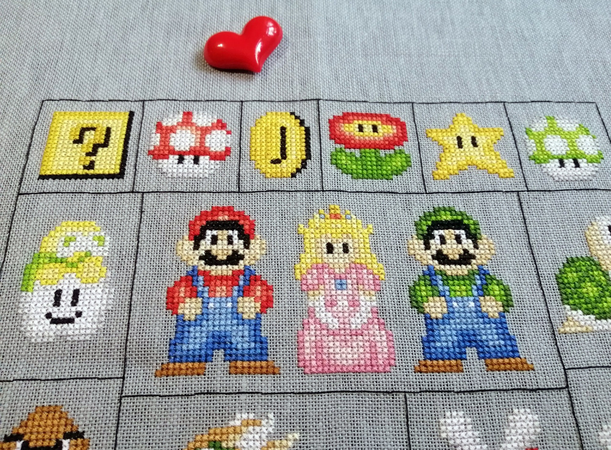 Mario Cross stitch pattern PDF Super Mario cross stitch Retro Etsy