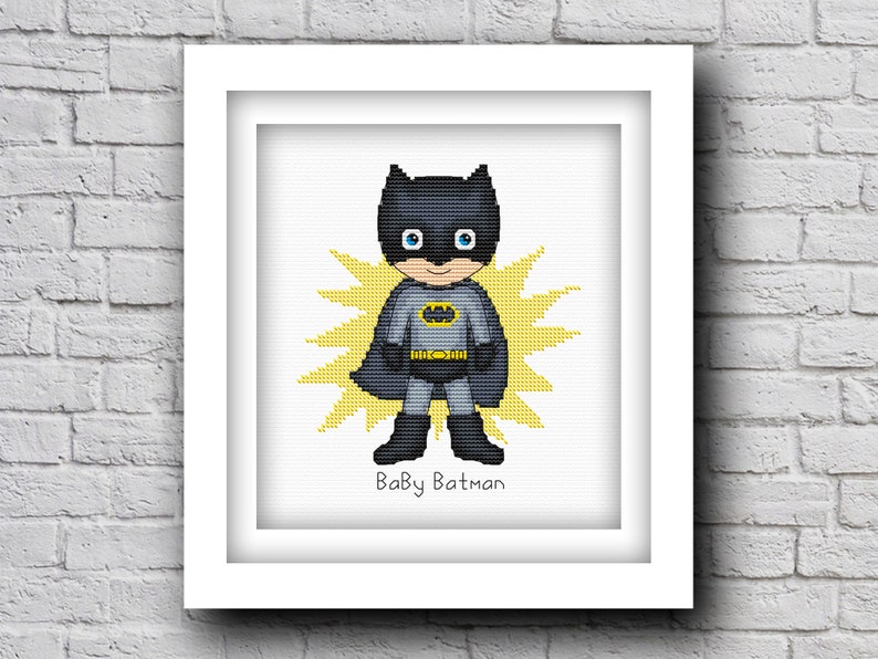 Sewing Fiber Cross Stitch Pattern Pdf Dc Comic Cross Stitch Superhero Cross Stitch Kids Cross Stitch Baby Batman Modern Counted Cross Stitch Craft Supplies Tools
