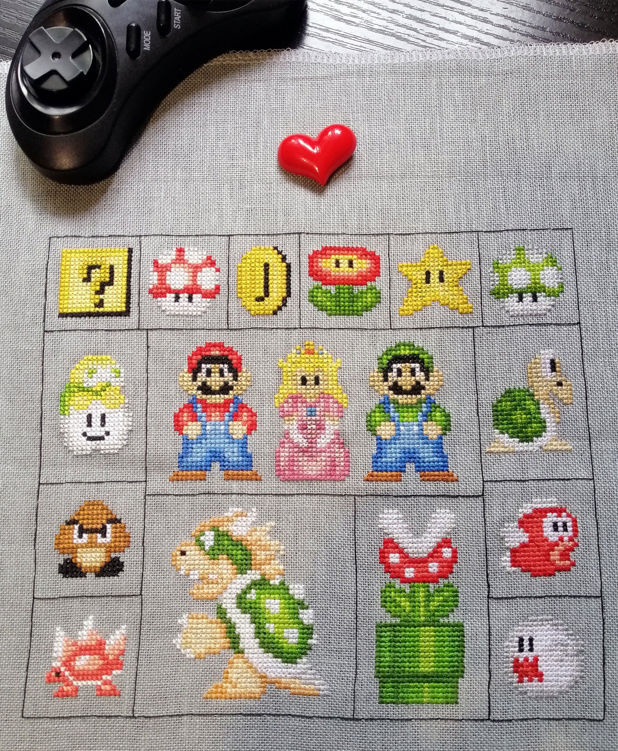 Mario Cross stitch pattern PDF Super Mario cross stitch Retro | Etsy