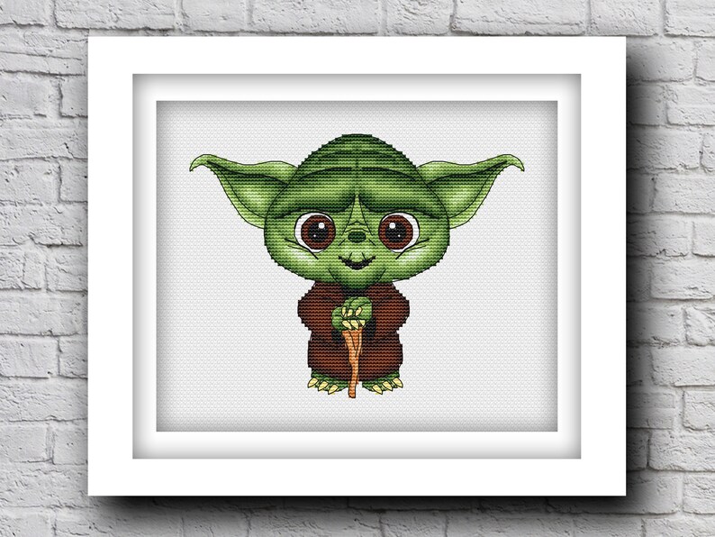Yoda Cross stitch pattern PDF Star wars cross stitch Movie Etsy