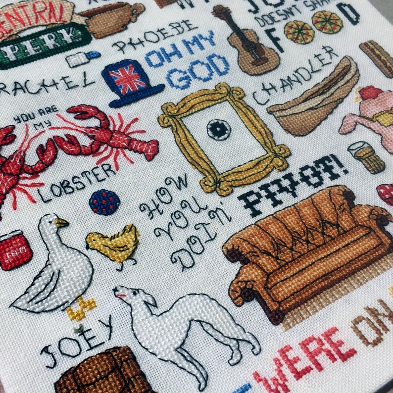 Friends cross stitch pattern Film cross stitch Fun cross | Etsy