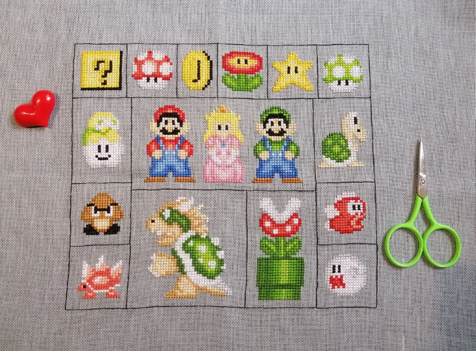 Mario Cross stitch pattern PDF Super Mario cross stitch Retro | Etsy