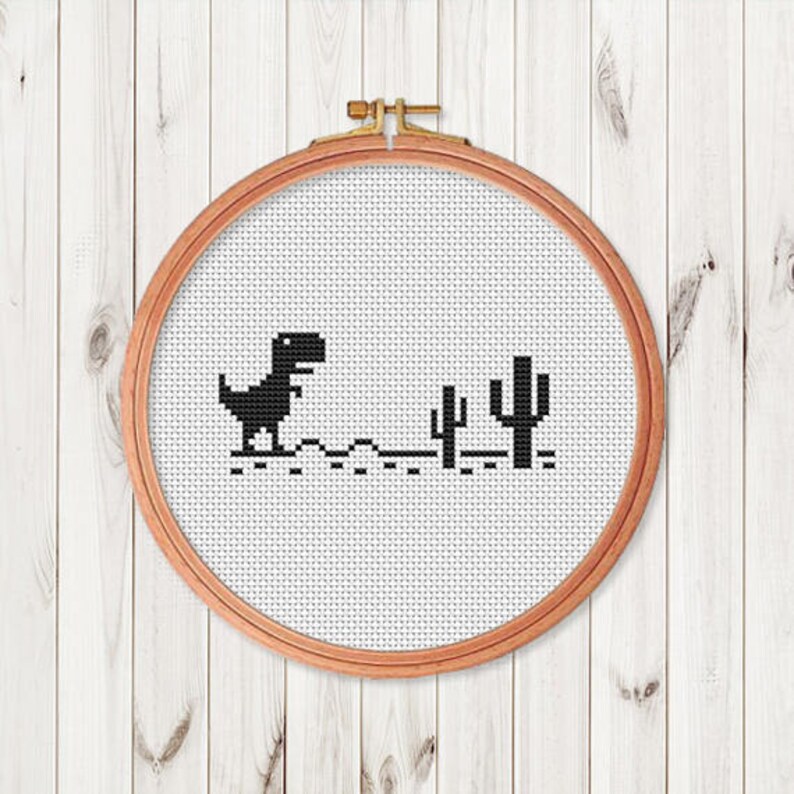 Trex Love Story Cross Stitch Patterns Dinosaur TRex Cross Etsy