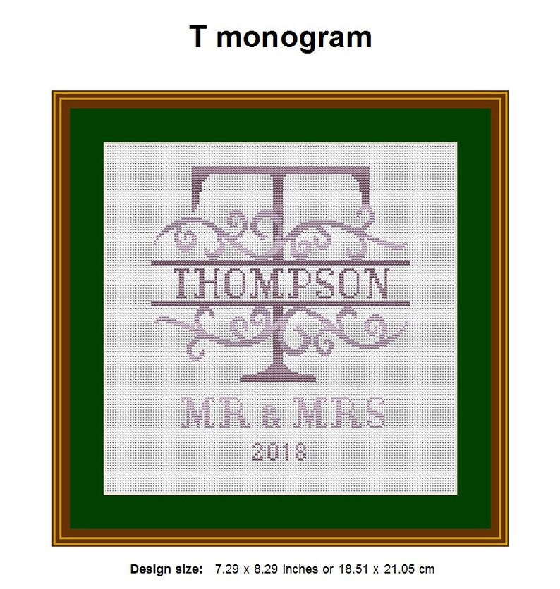 Personalized Cross Stitch Wedding Pattern Embroidery Wedding Etsy