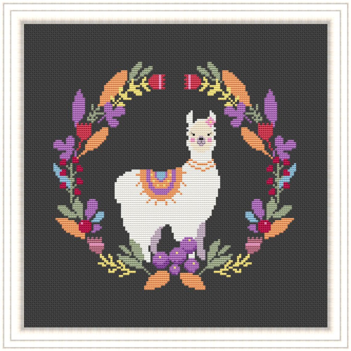 Llama Cross Stitch Funny Pattern Modern Cross Stitch Cute Etsy A wonderfully simple and sweet pattern this lovely llama cross stitch