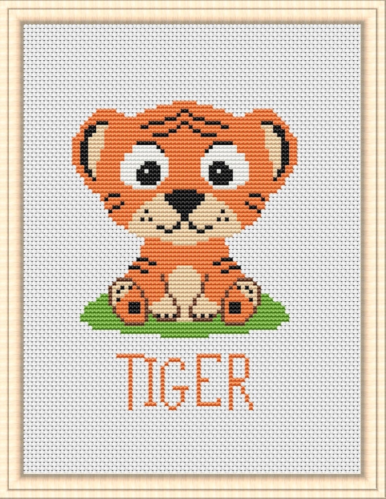 Jungle Friends Cross stitch baby patterns Safari Nursery Etsy