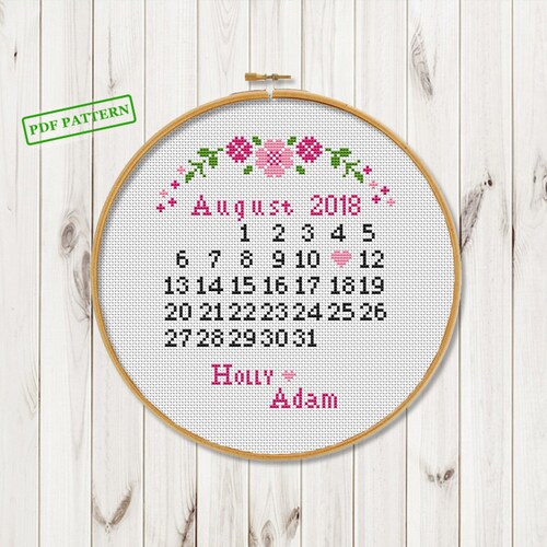 Wedding cross stitch pattern Bridal cross stitch custom wedding gift Wedding gift for couple Personalized Wedding wedding tandem bike