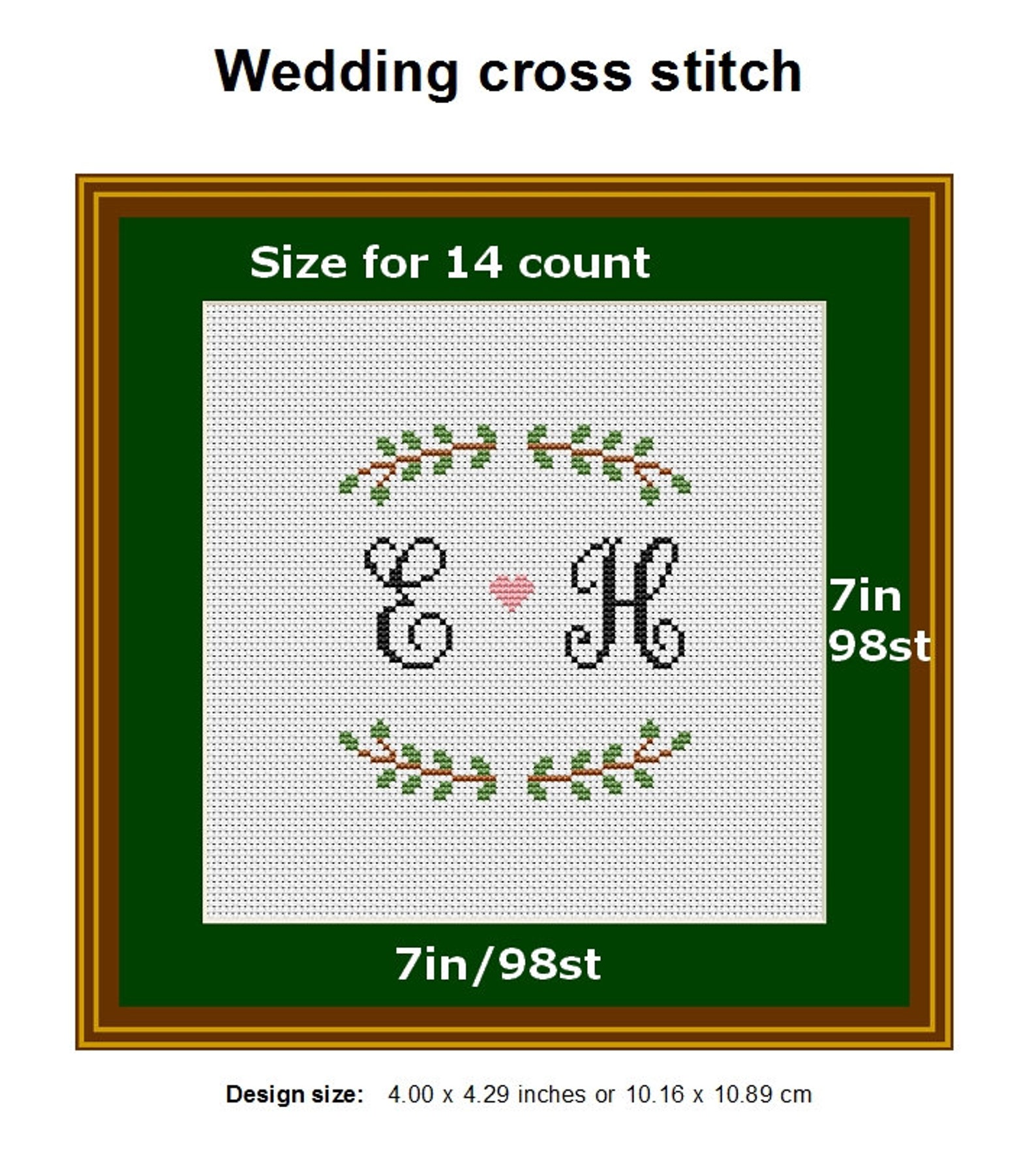 Personalized Wedding Cross Stitch Pattern Wedding Embroidery Etsy