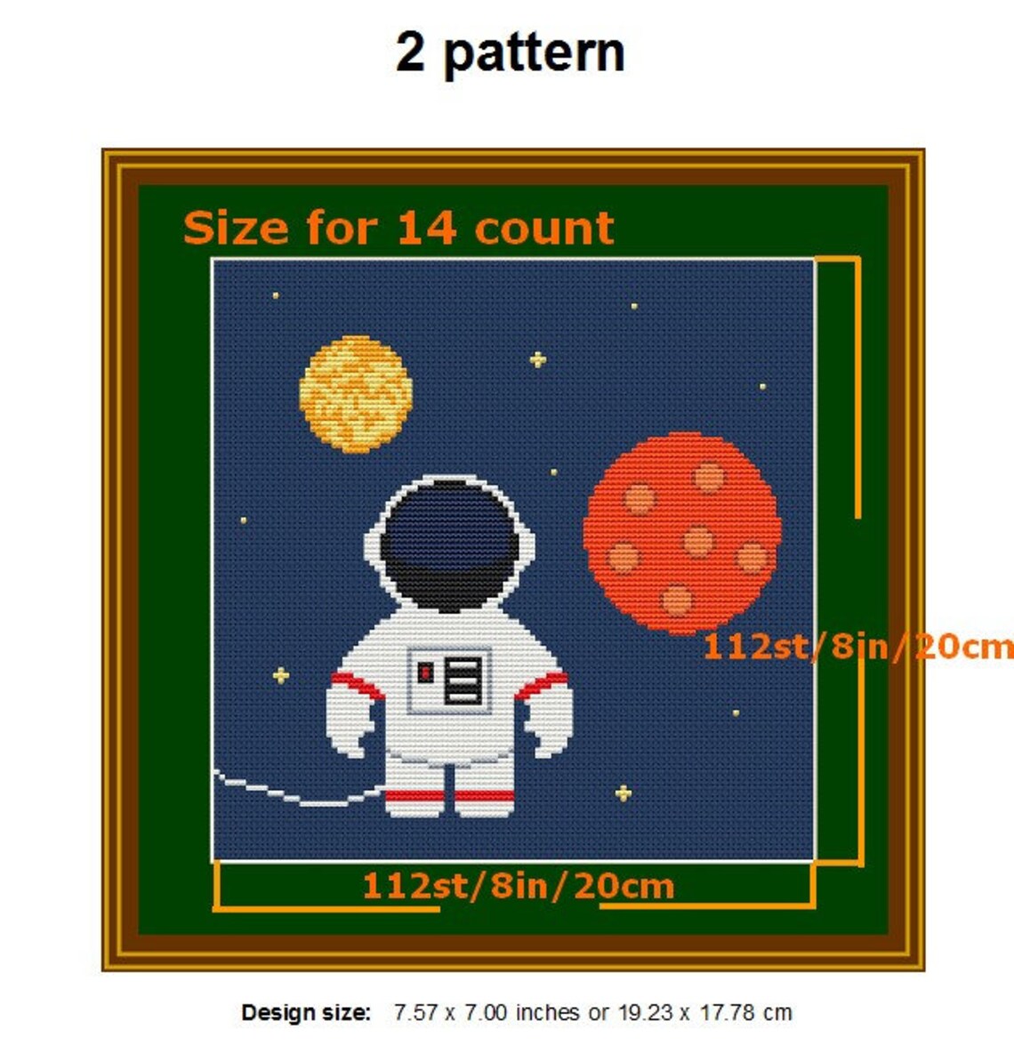 Cross Stitch for boy pattern Nursery Xstitch baby room Space | Etsy
