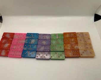 Holographic Rainbow Resin Dominos