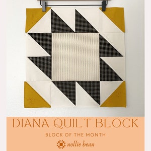 Diana Quilt Block Pattern: Modern BOM Club (PDF Download)