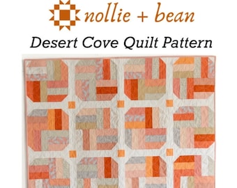 Desert Cove Quilt Pattern | A modern quilt pattern by Nollie Bean