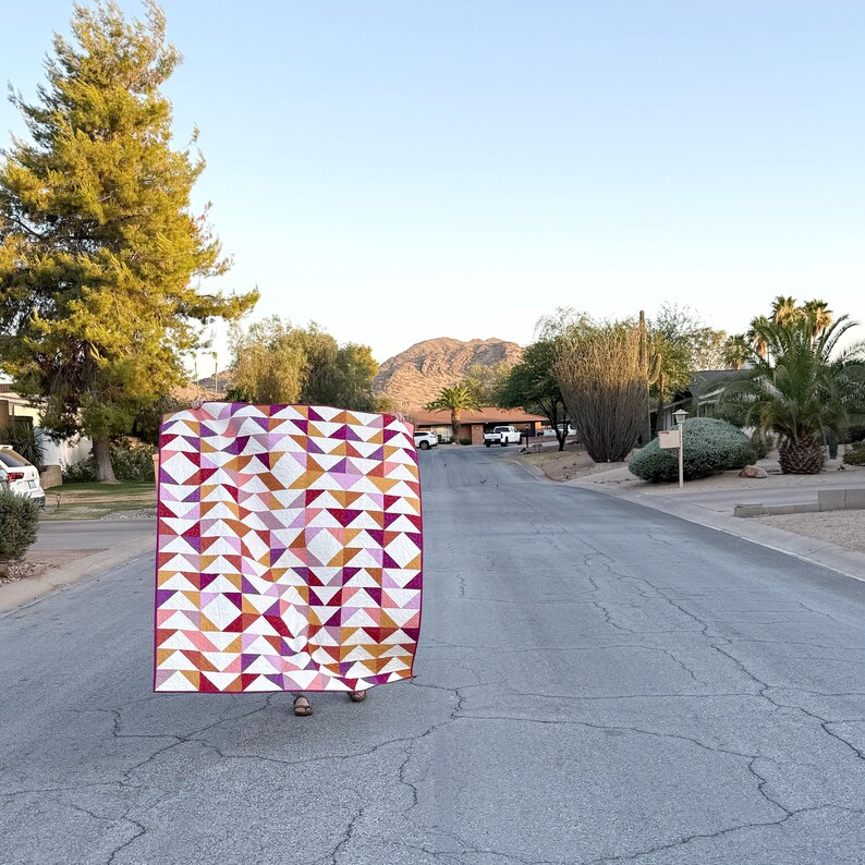 Cholla Quilt Pattern PDF | Flying Geese Quilt Pattern | Beginner Quilt Pattern | Fat Quarter Quilt | Modern Scrap Quilt | Digital Download image 5