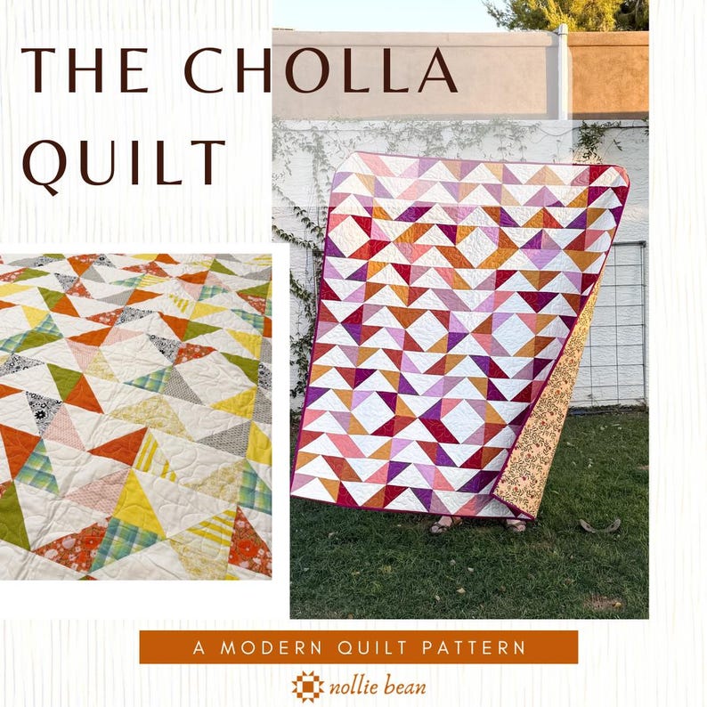 Cholla Quilt Pattern PDF | Flying Geese Quilt Pattern | Beginner Quilt Pattern | Fat Quarter Quilt | Modern Scrap Quilt | Digital Download image 4
