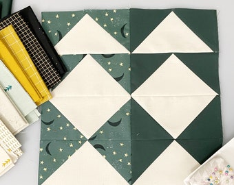 Agnes Quilt Block Pattern - Modern Beginner Quilt (PDF Download)