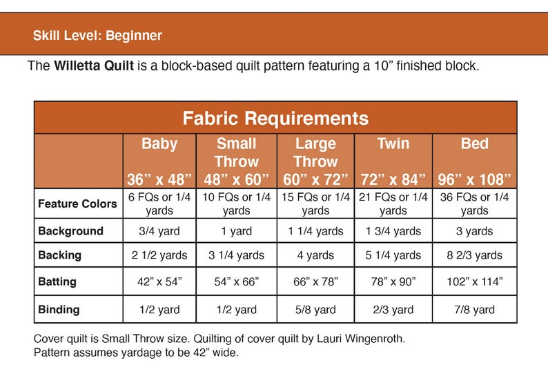 Willetta Quilt Pattern | PDF Pattern - Willetta Quilt | PDF Download | Modern Quilt Pattern | Downloadable pattern image 4