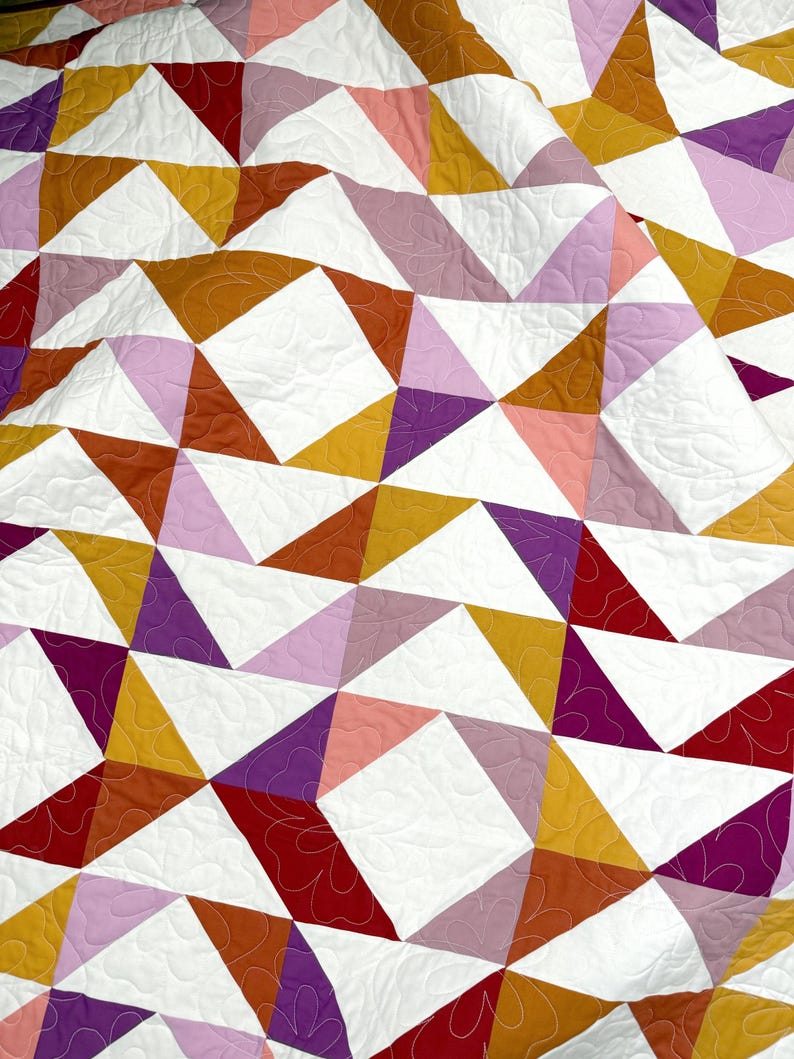 Cholla Quilt Pattern PDF | Flying Geese Quilt Pattern | Beginner Quilt Pattern | Fat Quarter Quilt | Modern Scrap Quilt | Digital Download image 1