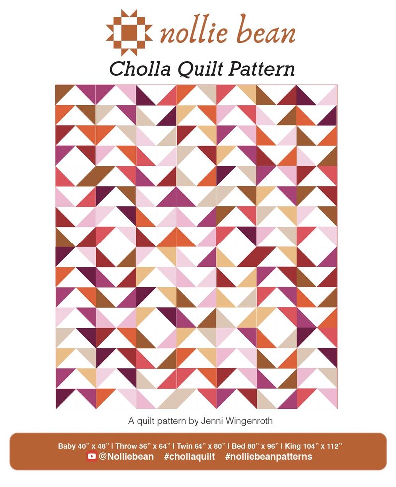 Cholla Quilt Pattern PDF | Flying Geese Quilt Pattern | Beginner Quilt Pattern | Fat Quarter Quilt | Modern Scrap Quilt | Digital Download image 2