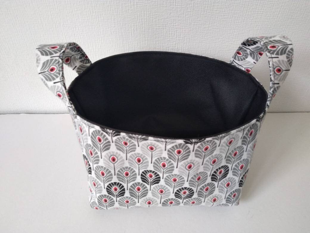 Cesta de tela con asa cesta de almacenamiento bolsillo vacío | Etsy