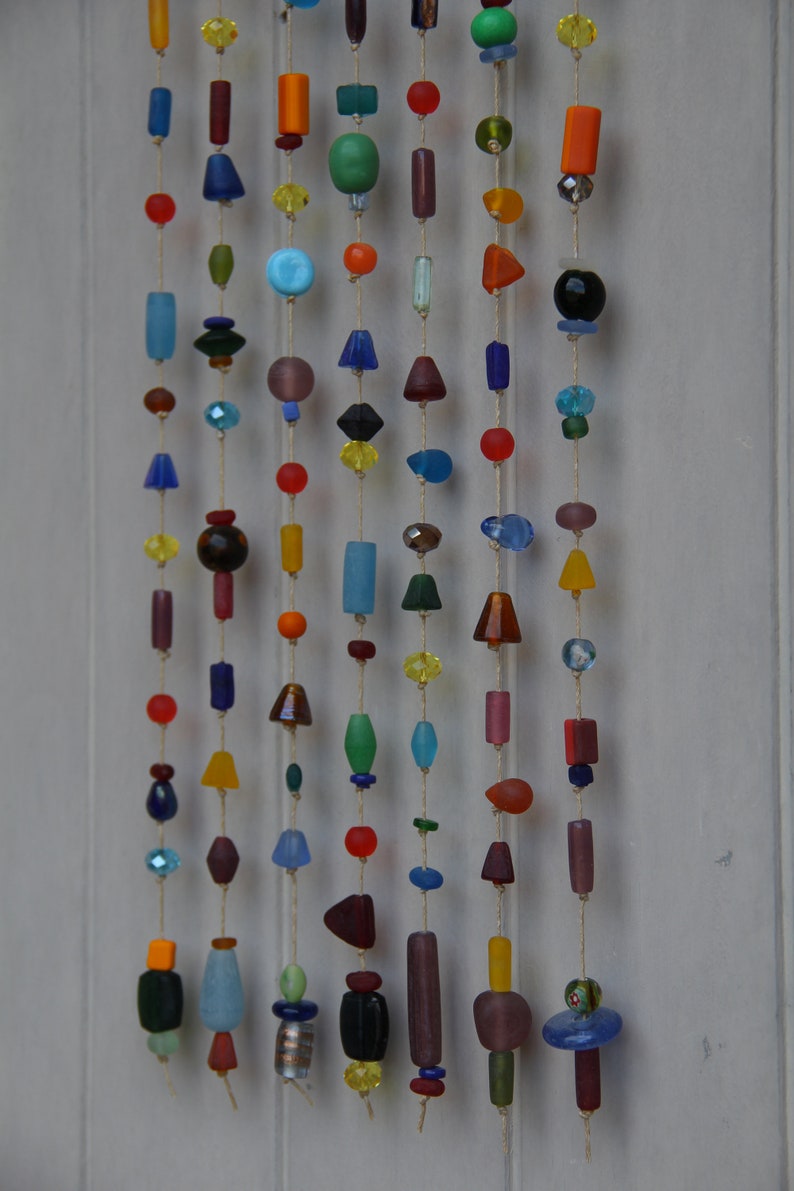 Mobile en perles multicolore et bois flotté image 5