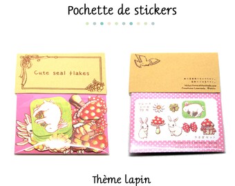 Pochette de stickers autocollants - différents thèmes