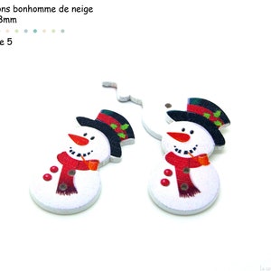 Boutons en bois Thème Noël Au choix image 3