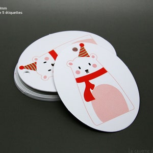 Set of paper gift labels (6x4cm) - several patterns to choose from