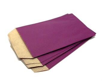 x 10 kraft paper (7x13cm) purple Peony color bags
