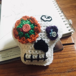 Sugar Skull Pillow Buddy Crochet Pattern