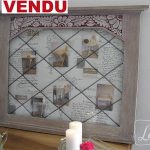 Idée cadeau : Cadre Art-Déco relooké en pêle-mêle ancien miroir VENDU image 1