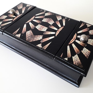 Boîte,  Coffret, 1930, Art Déco, Boîte à bijoux, Rétro, Boîte à souvenirs, Vide poche, Objet déco, déco Chambres d&#39;hôtes, Idée Cadeau, Loft