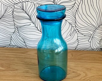 Jar, vintage apothecary jar in blue color Christmas Home decor